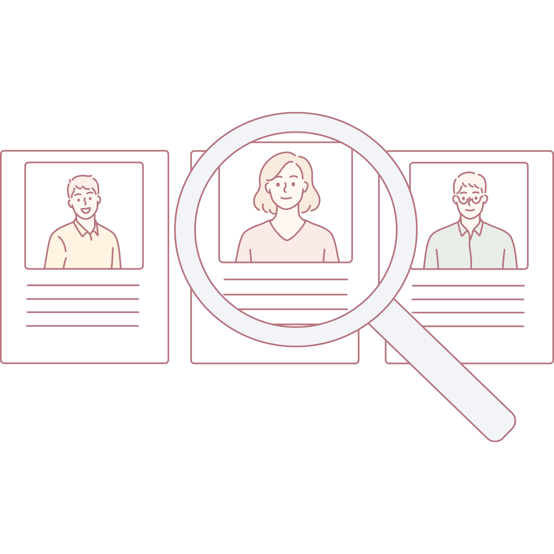 当事者本人だけでなく親や家族の視点も大切にした支援を表すイメージイラスト